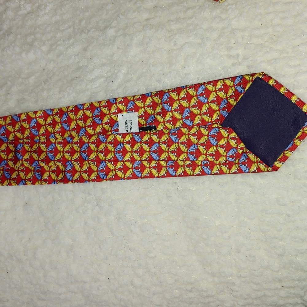 Peterborough Row all silk frog tie - Picture 6 of 8